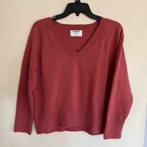 Old Navy Women's V-Neck Sweater - Warm Terracotta